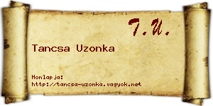 Tancsa Uzonka névjegykártya